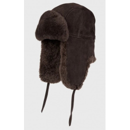 Marje Leather & Fur Ushanka Hat Brown - Traclet