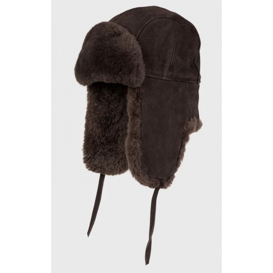 Marje Leather & Fur Ushanka Hat Brown - Traclet