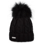 Black Calgary Fur Pompom Beanie - Pipolaki