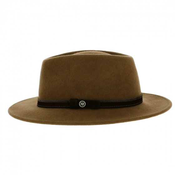 Chapeau Traveller Paris Cache-Oreilles Feutre Laine beige - Fléchet