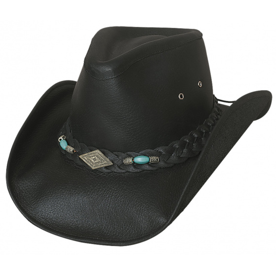Black Bullhide Royston Rodeo Leather Hat