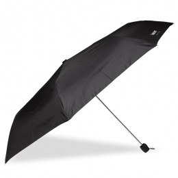 Slim UV-UPF50+ Plain Black Umbrella - Isotoner