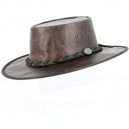Brown Cowhide Boundary Hat - Jaracu