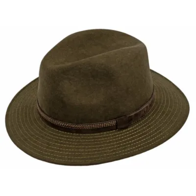 Traveller Troncais Wool Felt Hat Olive - Traclet Reference: 19535| Traclet Hatters