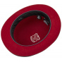 Foldable Marius Bowler Hat Red Felt - Traclet