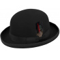 Marius Foldable Bowler Hat Black Felt - Traclet
