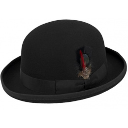 Marius Foldable Bowler Hat Black Felt - Traclet