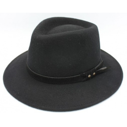 Black Wool Felt Fedora Hat Aldo - Traclet