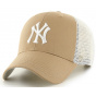 NY Yankees Kahki Trucker Cap - 47 Brand