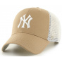 NY Yankees Khaki Trucker Cap - 47 Brand