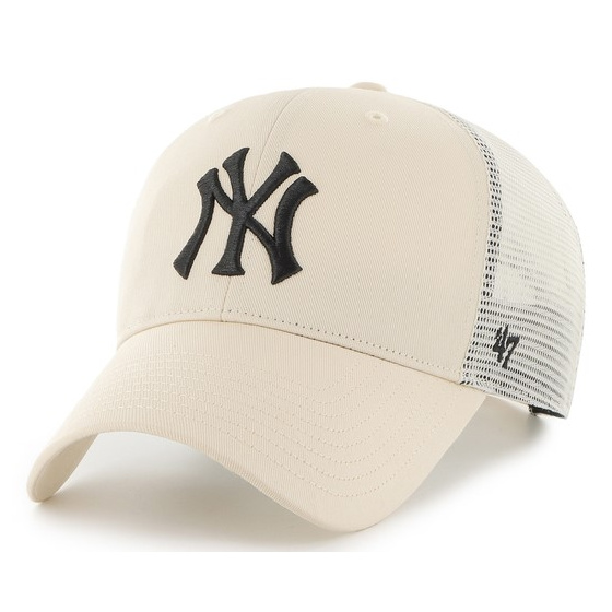 NY Yankees Natural Trucker Cap - 47 Brand