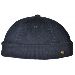 Navy Cotton Docker Beanie Redon - Traclet