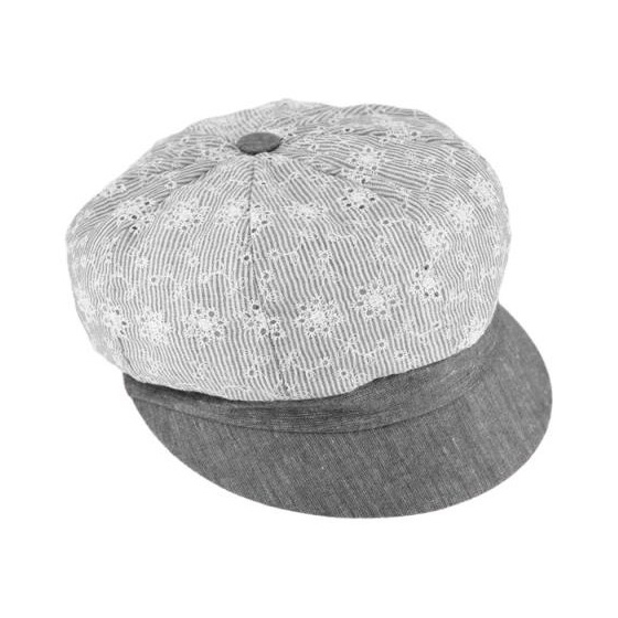 Grey Anemone Newsboy Cap - Traclet