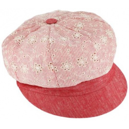 Red Anemone Newsboy Cap - Traclet