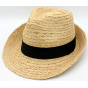 Natural Straw Nonza Trilby Hat - Traclet
