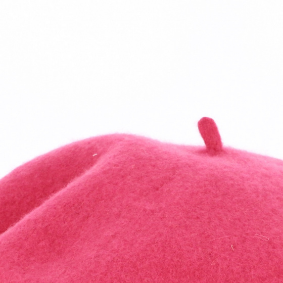 Classic Candy Pink Wool Beret - Traclet