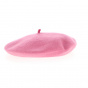 Classic Candy Pink Wool Beret - Traclet