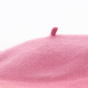 Classic Candy Pink Wool Beret - Traclet