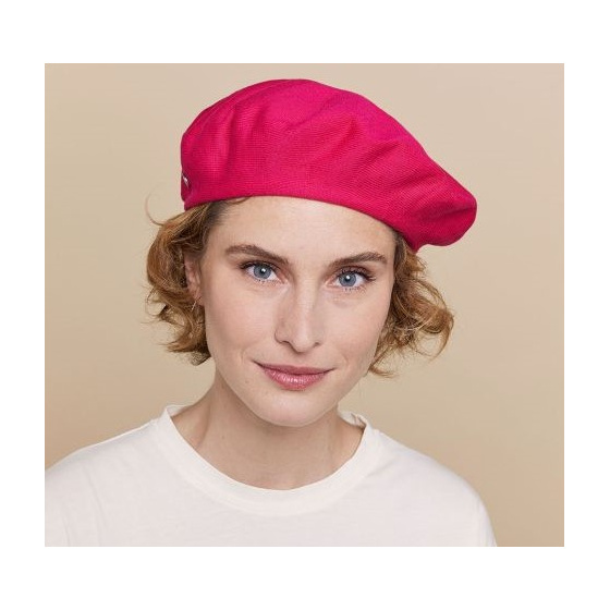 Authentic Summer Cotton Beret Bright Pink - Heritage by Laulhère