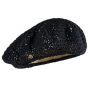 Black Cotton Summer Athleta Beret - Laulhère