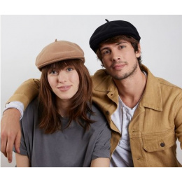Wool Beret Cap Pau Black - Laulhère