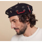Black Wool Tartaro Beret - Heritage by Laulhère