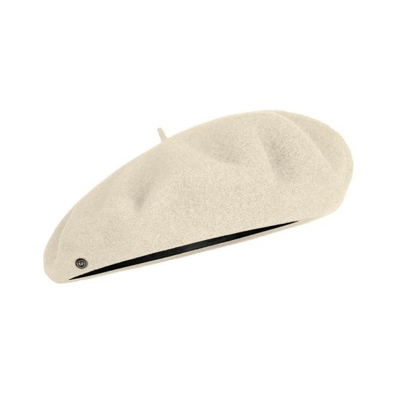 Max Merino Wool Beret Ecru - Heritage Laulhère