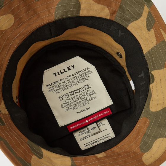 Camouflage Waxed Cotton Bucket Hat - Tilley Camouflage Waxed Cotton Bucket Hat - Tilley