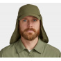 Olive Recycled Nylon Neck Guard Cap UPF50+ - Tilley