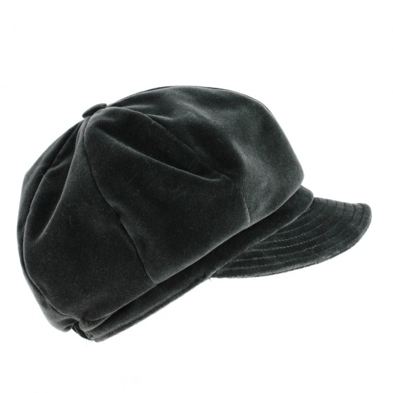 Lisa velvet grey gavroche cap