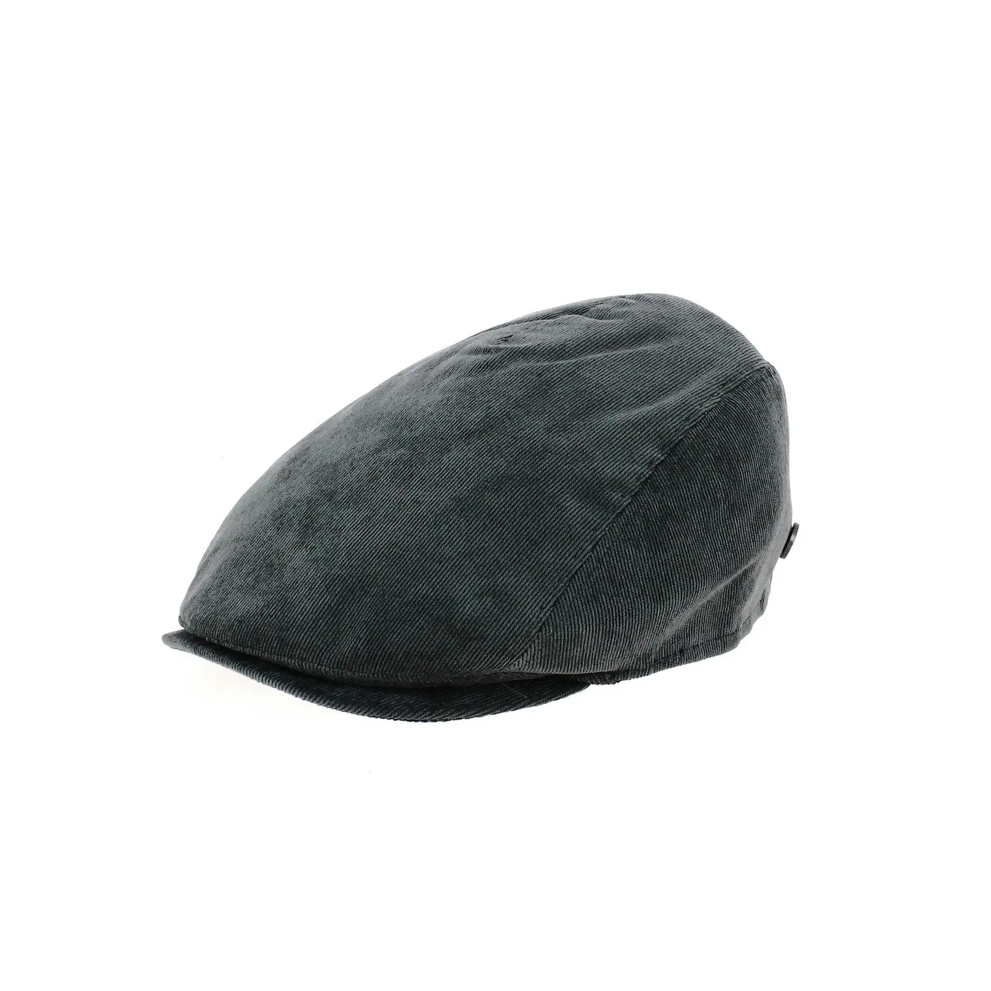 Gray flat velvet cap