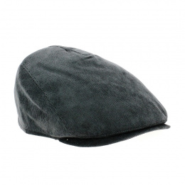 Gray flat velvet cap