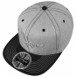 Casquette Snapback Visière Plate Beige & Bleu - Stetson