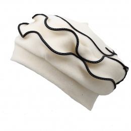 White Jaipur Polar Fleece Beret - Traclet