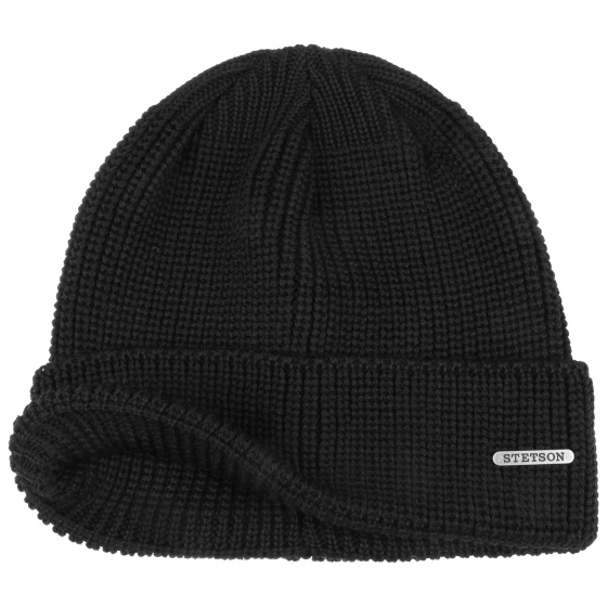 James Navy Wool Beanie - Stetson