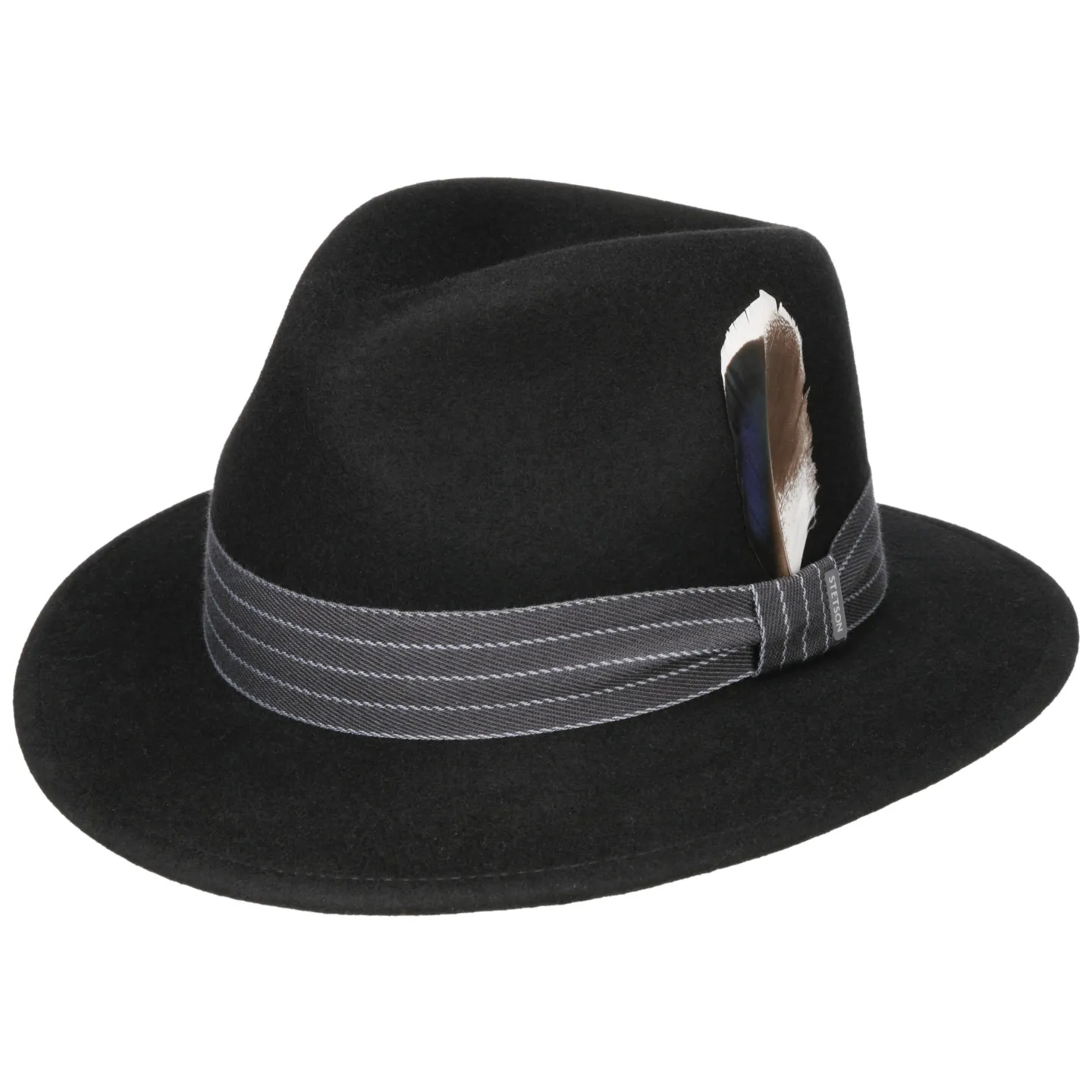 Traveller Hat Benji Woolfelt Black - Stetson  Reference : 19627| Traclet Hat Shop