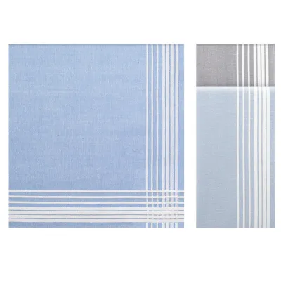 6 Mouchoirs Jack Coton Rayures Tricolore - Traclet