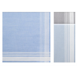 6 Jack Cotton Stripes Tricolor Handkerchiefs - Traclet