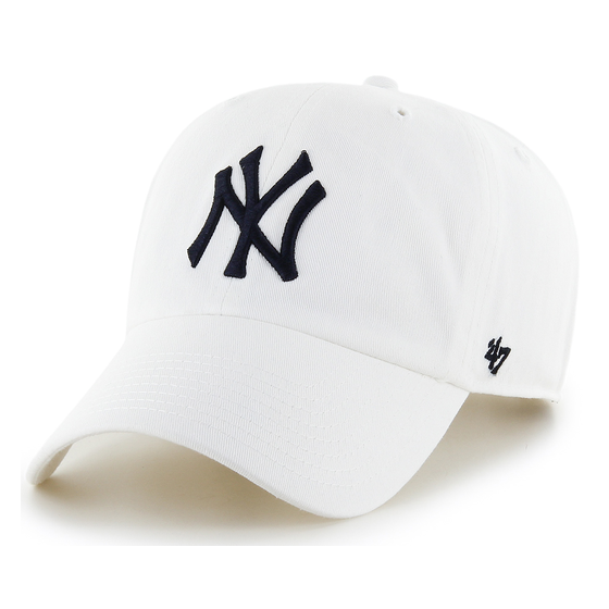 MLB NY Yankees White Strapback Baseball Cap - 47 Brand