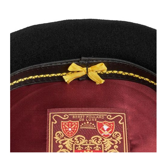 Béret Basque 9 Pouces Noir Héritage par Laulhère