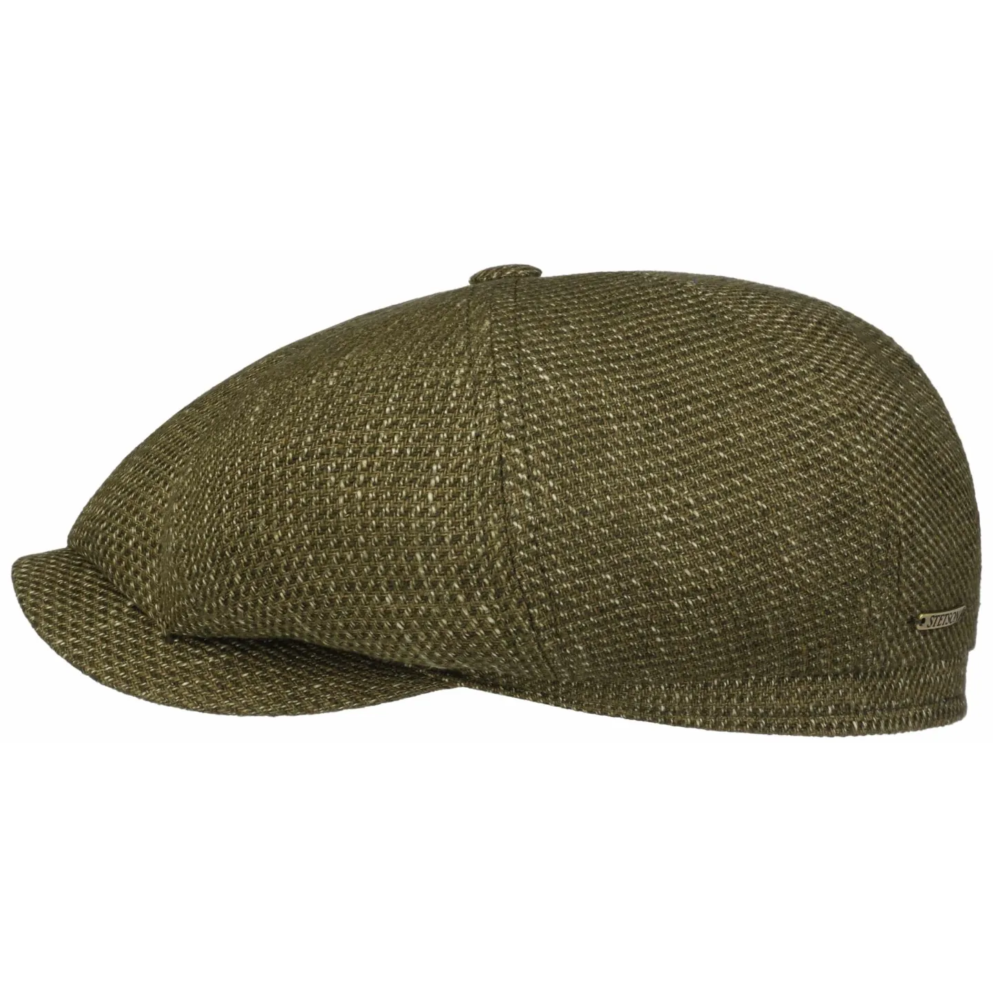 Casquette Hatteras Harlan Lin & Coton olive - stetson  Reference : 19661| Chapellerie Traclet