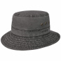 Reston Organic Cotton Black Bucket Hat - Stetson