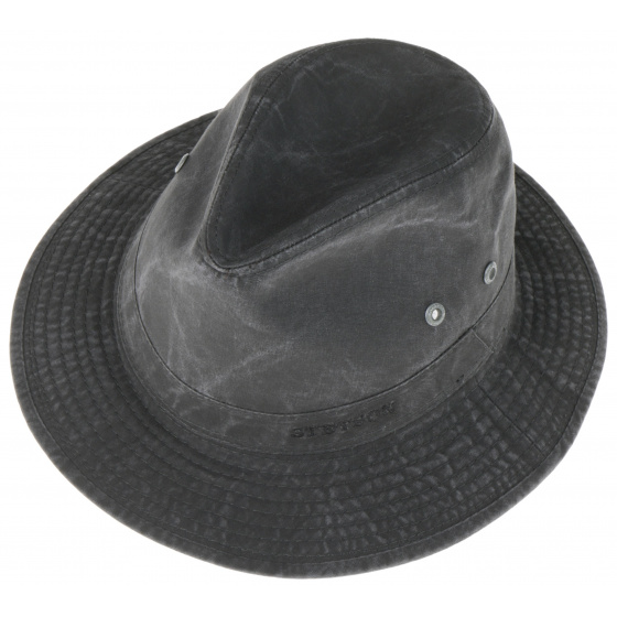 Chapeau Traveller Virginia Coton Biologique Noir UPF 40+ - Stetson Chapeau Traveller Virginia Coton Biologique Noir UPF 40+ - Stetson