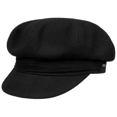 Black Cotton Newsboy Cap UPF 40+ - Stetson   Reference: 19712| Traclet Hatters