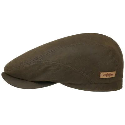 Casquette Plate Driver Coton Huilé Olive UPF 40+ - Stetson