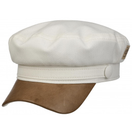White Cotton Peabody Marine Cap UPF 40+ - Stetson