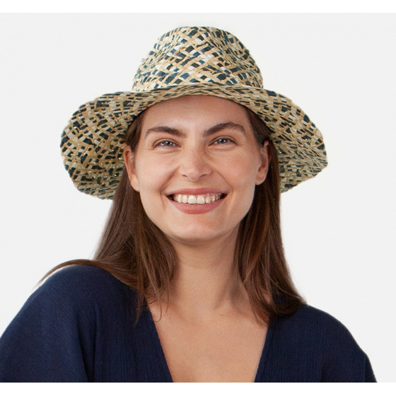 Traveller Hat Birra Paper Straw Blue & Beige - Barts