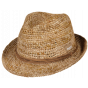 Natural Straw Orchilla Trilby Hat - Barts