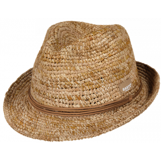 Natural Straw Orchilla Trilby Hat - Barts