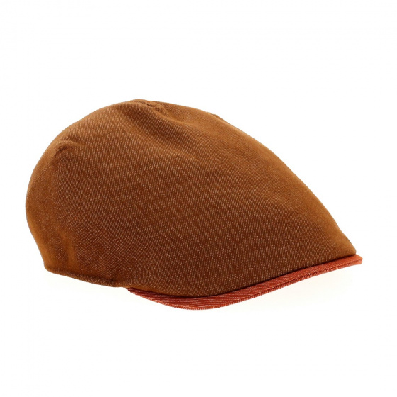 Rust Cotton Flat Cap with UV Protection UPF 40+ - Traclet